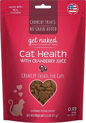 Get Naked URINARY Health Crunchy Treats For Cats, Cranberries, (1 Pouch), 2.5 Oz - NEAR EXPIRY 12.03.2024