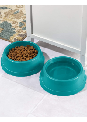**Sterilite Large Round Pet Dish, 64 oz. (Size: 10 3/8" x 10 3/8" x 3 1/4"​); Colour: Sea Going