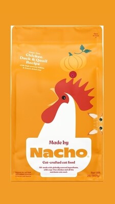 BOBBY FLAY - Made by Nacho Dry Cat Food, Cage-Free Chicken, Duck &amp; Quail Recipe - High Protein 2 LBS Bag