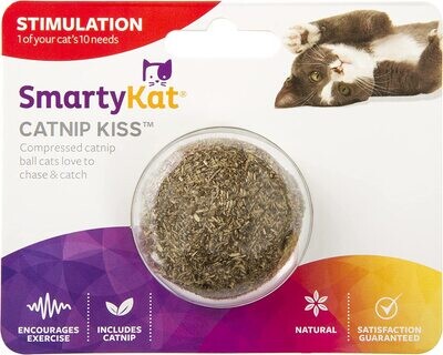 **SmartyKat Catnip Kiss Compressed Catnip Balls for Cats &amp; Kittens, Pure &amp; Potent, Stimulating, Fun &amp; Engaging Play