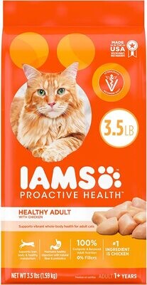 IAMS PROACTIVE HEALTH Adult Dry Cat Food Chicken; Size: 3.5lb.
