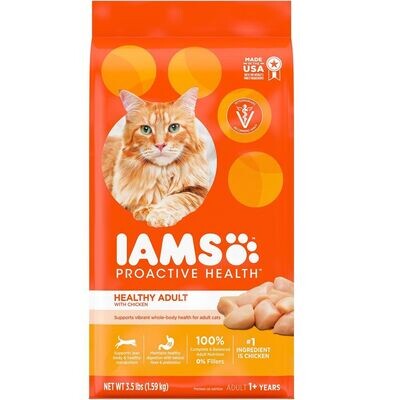 IAMS PROACTIVE HEALTH Adult Dry Cat Food Chicken; Size: 3.5lb.