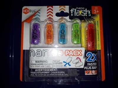 ( 5) HEXBUG Nano 5 Pack - 4 nanos Plus BONUS FLASH NANO - Sensory Vibration Toys for CATS and Kids - Small HEX Bug Tech Toy - Batteries Included - Multicolor; Brand: HEXBUG