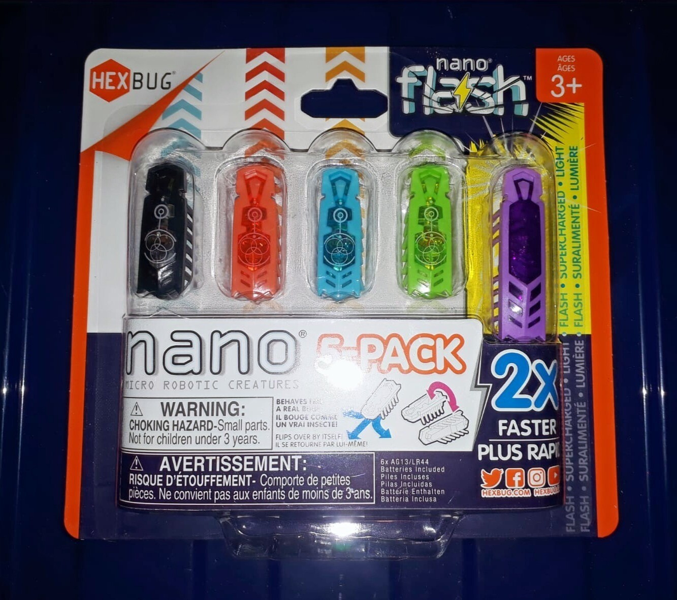 ( 5) HEXBUG Nano 5 Pack - 4 nanos Plus BONUS FLASH NANO - Sensory Vibration Toys for CATS and Kids - Small HEX Bug Tech Toy - Batteries Included - Multicolor; Brand: HEXBUG