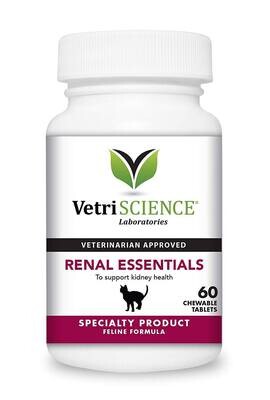 VetriScience Laboratories - Renal Essentials, Kidney Health Support for Cats, 60 Chewable Tablets; by VetriScience Laboratories