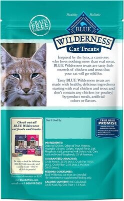 Blue Buffalo Wilderness Grain Free Soft-Moist Cat Treats; Chicken &amp; Trout​; Flavor Name: Chicken &amp; Trout; Size: 2 Ounce (Pack of 1)