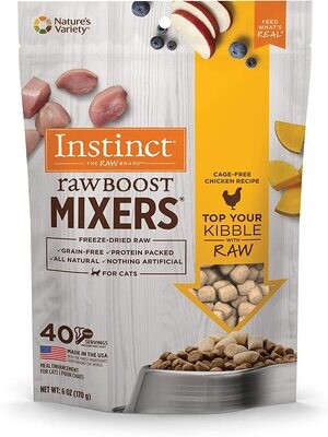 Instinct Raw Boost Mixers Grain Free Freeze Dried Raw Cat Food Toppers; Flavor Name: Chicken
