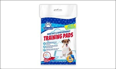 Pets' n Friends Heavy Duty &amp; Super Absorbent Pet Training Pads - 4 Pack (22" x 22") (56CM x 56CM)