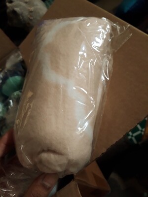 Fleece BABY/KITTEN (SMALL) Blanket - PEACH w/White Pattern