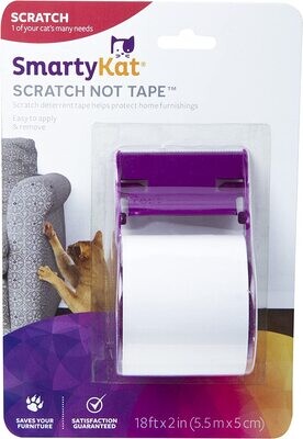 *SmartyKat Scratch Not Scratch Deterrent Tape for Cats, Easy to Apply &amp; Remove - White; Style: Anti-Scratch Tape