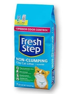 Fresh Step NON-Clumping Premium Clay Cat Litter with Febreze Freshness, Scented - 7 Pounds; Brand: Fresh Step