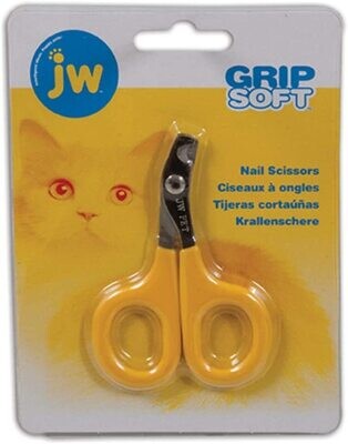 *JW Pet Company GripSoft Cat Nail Clippers Non-Slip Handle One Size Fits All, Multi