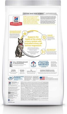 Hill's Science Diet Dry Cat Food, Adult, Urinary &amp; Hairball Control, Chicken Recipe, 3.5 lb. Bag