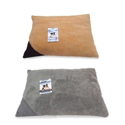 PET CUSHION PLUSH 75X55CM - (Grey, Brown)