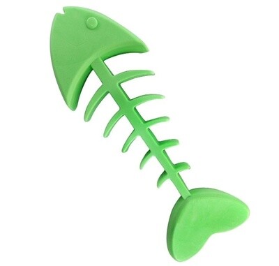 ** MAXCOTAS Cat Toy Fish - RUBBER CHEW TOY - Colours: Teal, Pink, Lime-Green