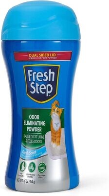 Fresh Step Cat Litter Box Odor Eliminating Powder | Cat Deodorizer for Litter Box | Easy to Use Odor Neutralizing Powder Cat Product for the Home - 16 Ounces (POWDER NOT CRYSTALS!!!)