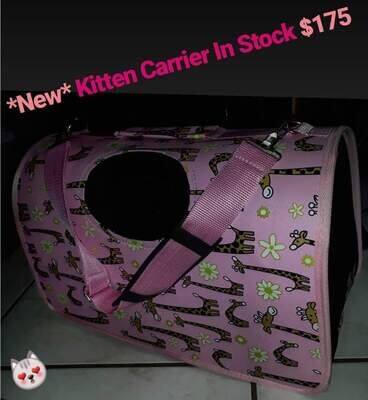 Soft Cat Carrier​; ​MEDIUM Dome Giraffe Vinyl &amp; Fabric Carrier; Size: M - GIRAFFE