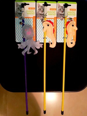 *Cat Magic Wand - Assorted Ocean (Seahorse, Octopus)