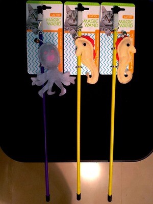 *Cat Magic Wand - Assorted Ocean (Seahorse, Octopus)
