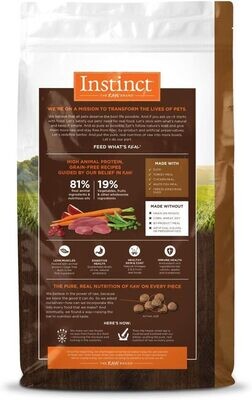 Instinct Original Grain Free Recipe with Real Duck Natural Dry Cat Food, 4.5 lb. Bag; Flavor Name: Duck