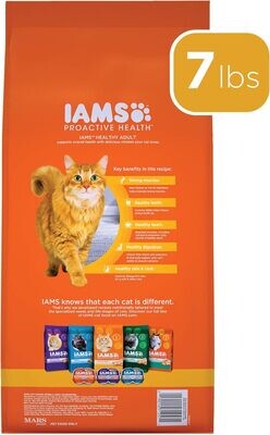 IAMS PROACTIVE HEALTH Adult Dry Cat Food Chicken; Size: 7 lb. Bag