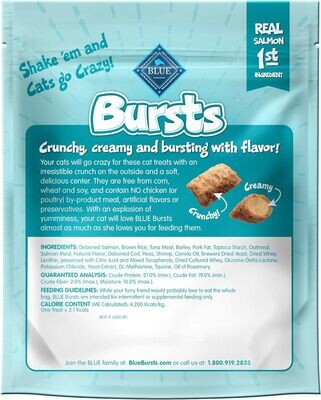 Blue Buffalo Bursts Crunchy Cat Treats, Seafood 5-oz Bag