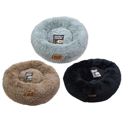 *CALMING PLUSH (SUPER FLUFFY) PET BED ROUND; Size: 58X58X15CM (Large)