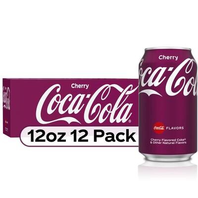 Coca-Cola CHERRY Soda Pop, 12 fl oz, 12 Pack Cans - (works out as $10.00 per can - NOT sold individually)