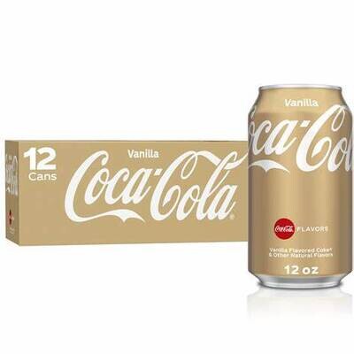 Coca Cola VANILLA soda pop, 12 Fl Oz (Vanilla, 12 Pack) - (works out as $10.00 per can - NOT sold individually)