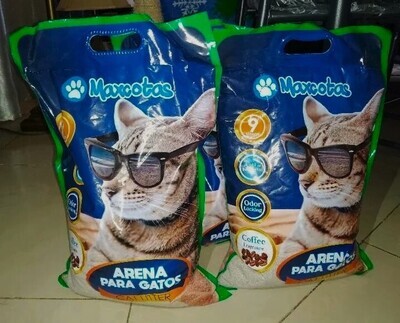 MAXCOTAS 9 Libras| 9 Pounds Litter Coffee Scented; 9lbs