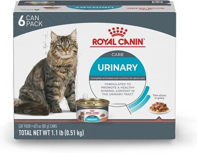 Royal Canin Feline URINARY CARE Thin Slices in Gravy Wet Cat Food, 3 oz can (6-pack)