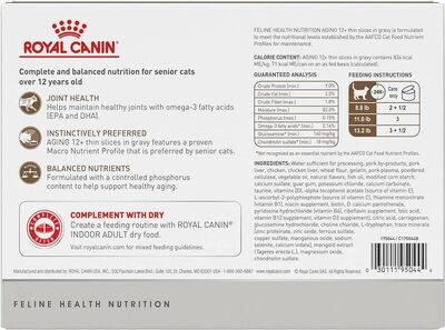 Royal Canin Aging 12+ Thin Slices in Gravy Canned Cat Food, 3 oz can (12-pack) - (works out as $29.00 per can)