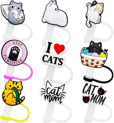 ( 1) 1 PC - Straw Covers CATS Drinking Straw Covers Caps, Kitten Reusable Portable Drinking Straw Tips Lids, Straw Toppers for Tumblers, Dust Proof Plugs Protector - 1PC SOLD INDIVIDUALLY (EACH) ( 1) 1 PC - Straw Covers CATS Drinking Straw Covers Caps, Kitten Reusable Portable Drinking Straw Tips Lids, Straw Toppers for Tumblers, Dust Proof Plugs Protector - 1PC SOLD INDIVIDUALLY (EACH)