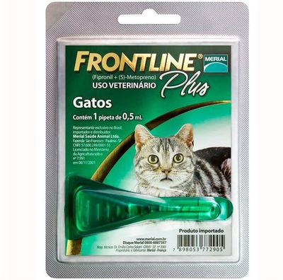 FRONTLINE Plus Flea and Tick Treatment for Cats; 1 Vial (1 Dose) - Expiry End of July 2025