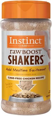 Instinct Raw Boost Shakers Freeze-Dried Powder Cat Food Topper - Chicken, 5.5 oz. Bottle; Flavor Name: Chicken