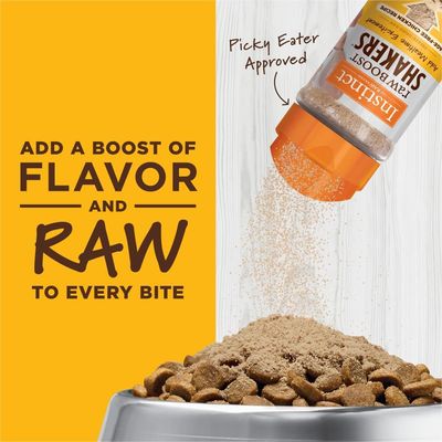 Instinct Raw Boost Shakers Freeze-Dried Powder Cat Food Topper - Chicken, 5.5 oz. Bottle; Flavor Name: Chicken