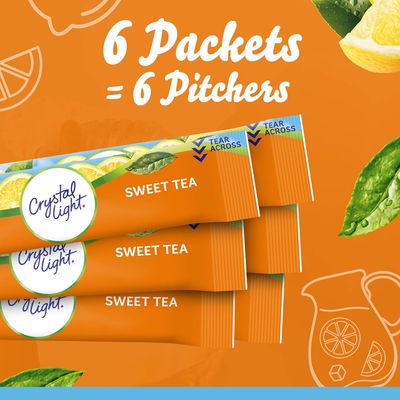 (1) Crystal Light Sugar-Free Sweet Tea PITCHER PACKET On-The-Go Powdered Drink Mix 1 COUNT Pitcher Packet SOLD SINGLE - ONE PACKET $11 -(EACH Pitcher Pk = 2-Quarts OR (6)-16 floz Servings)-SOLD SINGLE (1) Crystal Light Sugar-Free Sweet Tea PITCHER PACKET On-The-Go Powdered Drink Mix 1 COUNT Pitcher Packet SOLD SINGLE - ONE PACKET $11 -(EACH Pitcher Pk = 2-Quarts OR (6)-16 floz Servings)-SOLD SINGLE