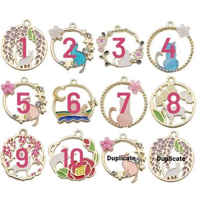 ( 1) 1 PC - Gold Plated Enamel Flower Cat Charms Pendant for Jewelry Making Necklace Bracelet Earring and Slime DIY Jewelry Accessories Charms - (comes with 1 BEADNOVA 5mm JUMP RING​).