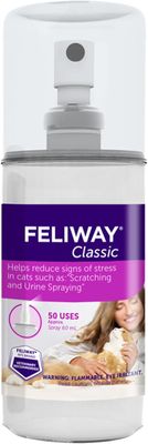 FELIWAY Classic Calming Spray (60ML​-FULL SIZE)-Reassures Cats During Car Travel, Veterinary Visits &amp; Helps Control Unwanted Behaviours Like Urine Spraying, Scratching-(60 ML)-Expiry END/12/2025