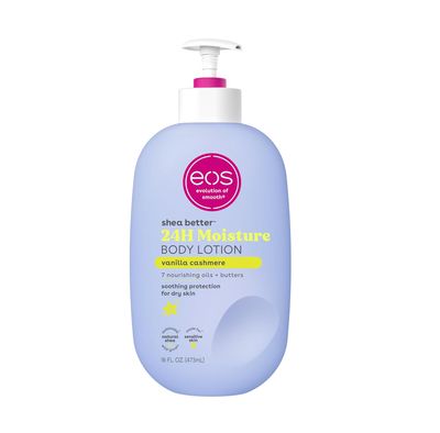 eos Shea Better Body Lotion- Vanilla Cashmere, 24-Hour Moisture Skin Care, Lightweight &amp; Non-Greasy, Made with Natural Shea, Vegan, 16 fl oz