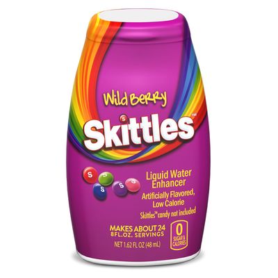 Skittles Singles To Go Liquid Water Enhancer, 1.62 Fl. Oz (1-Pack), Low Calorie, Zero Sugar Drink Enhancer (1, Wild Berry) - Makes About 24 SERVNGS (24) 8 FL. OZ. Servings Skittles Singles To Go Liquid Water Enhancer, 1.62 Fl. Oz (1-Pack), Low Calorie, Zero Sugar Drink Enhancer (1, Wild Berry) - Makes About 24 SERVNGS (24) 8 FL. OZ. Servings
