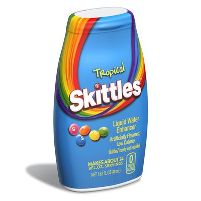 Skittles Singles To Go Liquid Water Enhancer, 1.62 Fl. Oz (1-Pack), Low Calorie, Zero Sugar Drink Enhancer (1, Tropical) - Makes About 24 SERVNGS (24) 8 FL. OZ. Servings