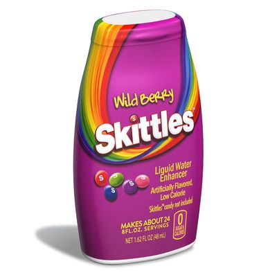 Skittles Singles To Go Liquid Water Enhancer, 1.62 Fl. Oz (1-Pack), Low Calorie, Zero Sugar Drink Enhancer (1, Wild Berry) - Makes About 24 SERVNGS (24) 8 FL. OZ. Servings