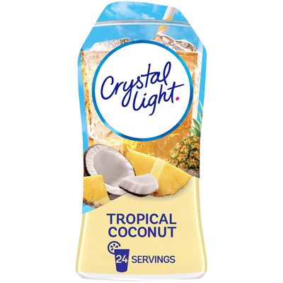 (1) Crystal Light Sugar-Free Zero Calorie Liquid Water Enhancer - Liquid Tropical Coconut Naturally Flavored Drink Mix, 1.62 fl oz Bottle - 24 SERVINGS (1) Crystal Light Sugar-Free Zero Calorie Liquid Water Enhancer - Liquid Tropical Coconut Naturally Flavored Drink Mix, 1.62 fl oz Bottle - 24 SERVINGS