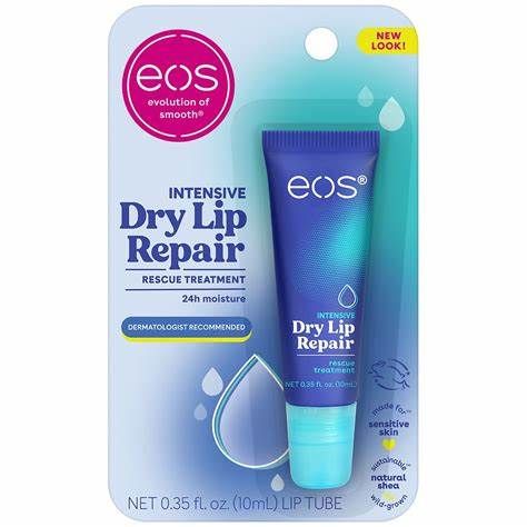 eos 24H The Hero Lip Repair, Extra Dry Lip Treatment, 24HR Moisture, Overnight Lip Treatment, Natural Strawberry Extract, 0.35 fl oz