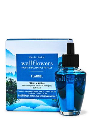 * *FALL / WINTER Christmas 2024* * Bath And Body Works - Wallflowers - Flannel Wallflowers Refills 2-Pack (0.8 fl oz / 24 ml, Each)