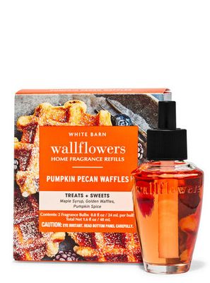 * *FALL Thanksgiving* * Bath And Body Works - Wallflowers - Pumpkin Pecan Waffles Wallflowers Refills 2-Pack (0.8 fl oz / 24 ml, Each)
