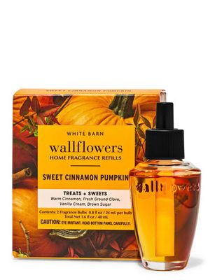 * *FALL Thanksgiving* * Bath And Body Works - Wallflowers - Sweet Cinnamon Pumpkin Wallflowers Refills 2-Pack (0.8 fl oz / 24 ml, Each)
