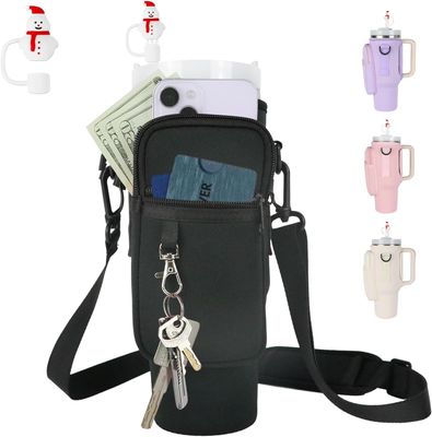 STANLEY CUP CARRIER BAG with Strap for STANLEY CUP 40/30 oz, Water Bottle Holder with Pouch for Stanley Accessories, Stanley Carrier with Adjustable Sling & Straw Cover;Brand: Blissthrill (BLACK) STANLEY CUP CARRIER BAG with Strap for STANLEY CUP 40/30 oz, Water Bottle Holder with Pouch for Stanley Accessories, Stanley Carrier with Adjustable Sling & Straw Cover;Brand: Blissthrill (BLACK)