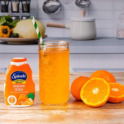 SPLENDA Liquid Water Enhancer Drops, Sugar Free, Zero Calorie, Natural Flavor, Concentrated Drink Mix, 3.11 Fl Oz Each Bottle - MANDARIN ORANGE - 30 SERVINGS - (SINGLE BOTTLE)-(LG)-EXP APR.17.2025